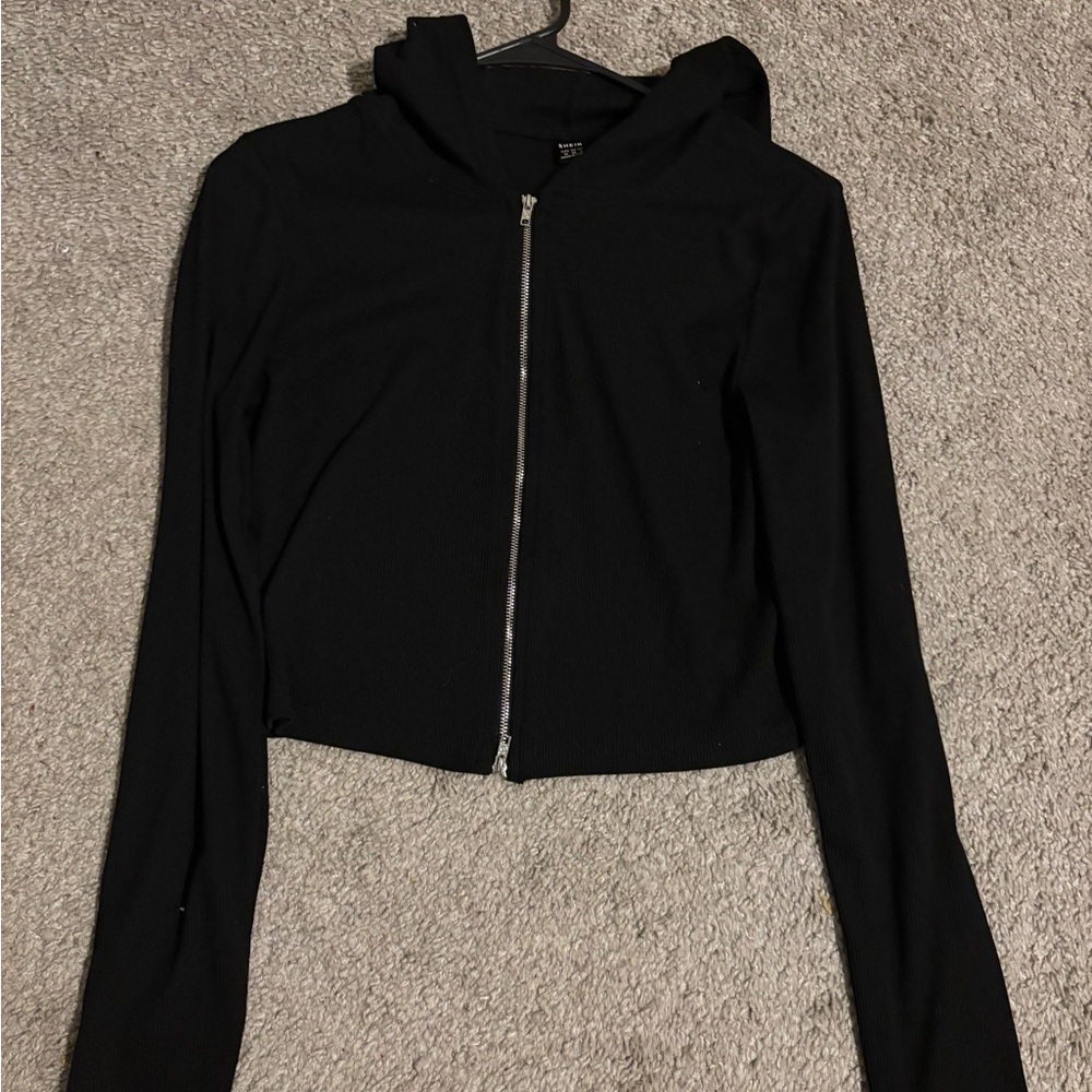 Black Zip-Up Hoodie
